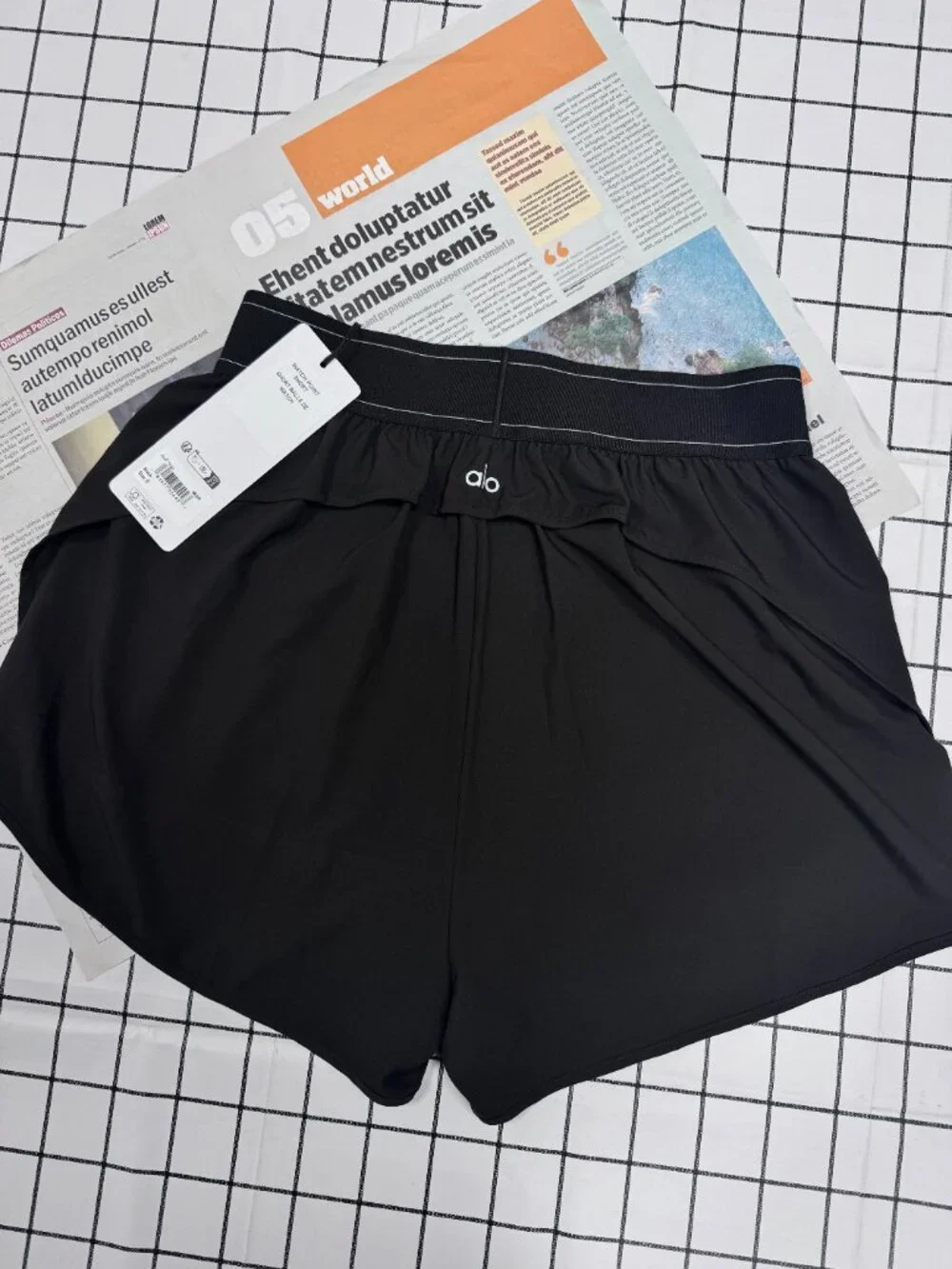 Black ALO Yoga Match Point Short New🩳😍Summer Super versatile must-have shorts